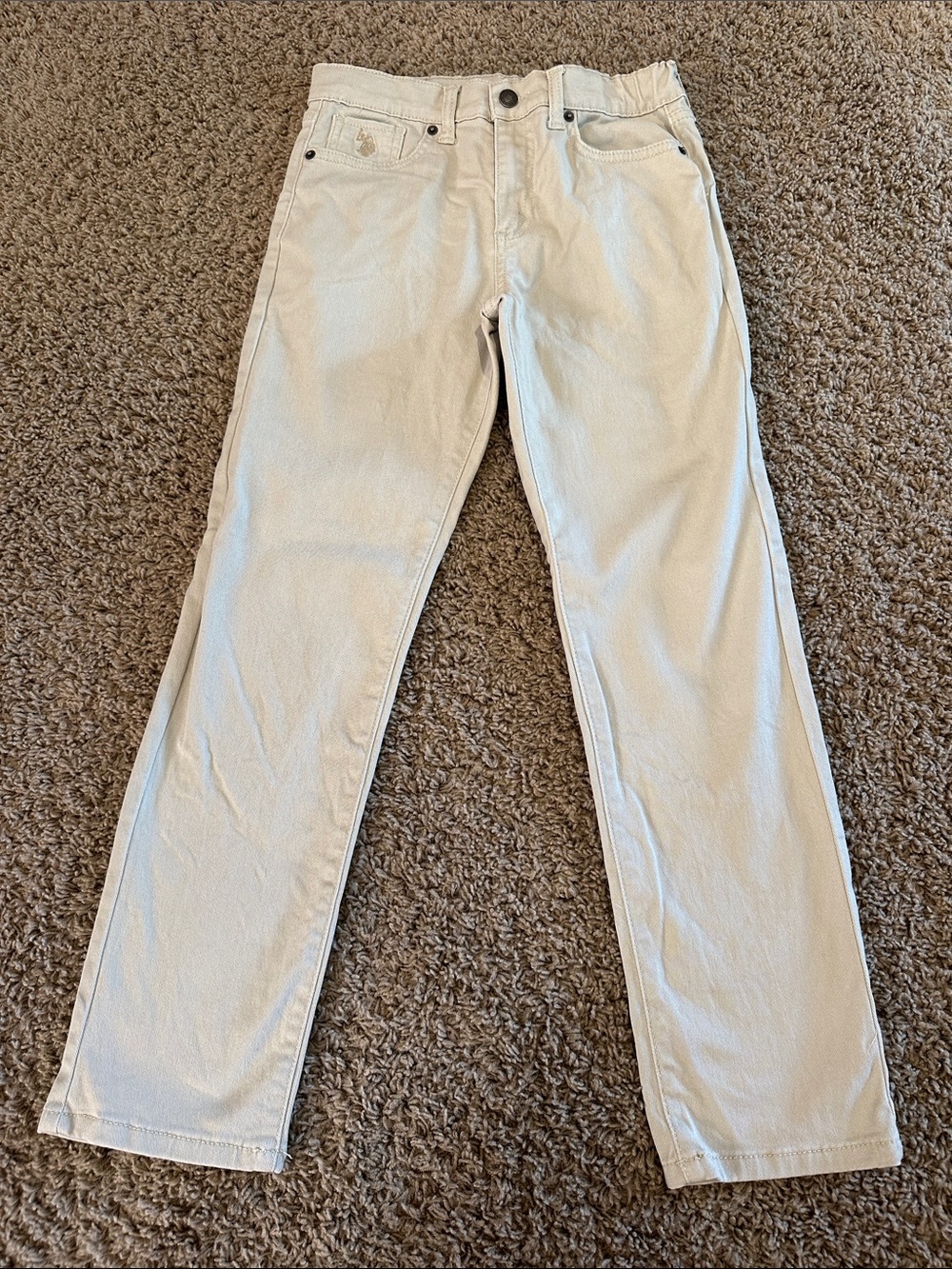 U.S. Polo Assn. Boys sz 12 Light Beige Pants
